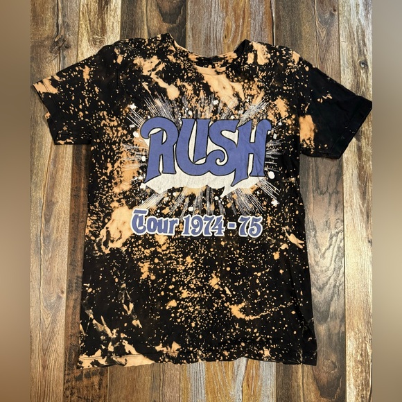 Unknown Tops - RUSH Rock n Roll Concert Tour Tie-Dye Shirt